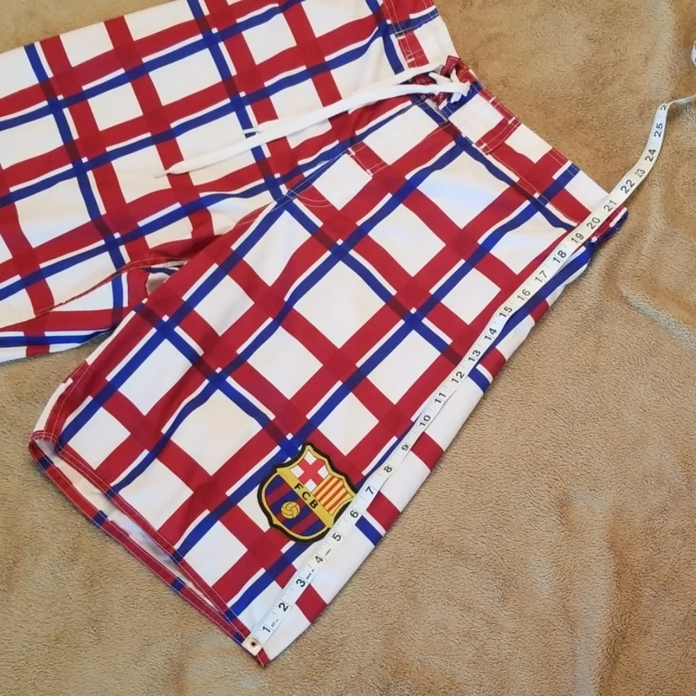 FC Barcelona boardshorts, Mens Size 36 swim trunks.